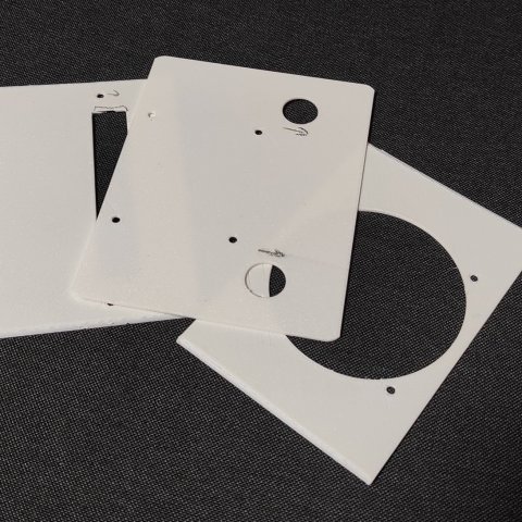 First two dimensional test prints (with pencil markings).